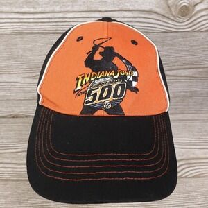 Indiana Jones Hat Cap Strap Back Embroidered Racing Indianapolis 500 Mens Racing